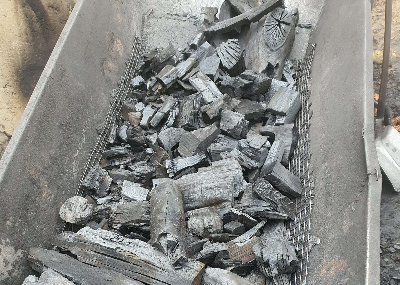 Krupni komadi drvenog ugljena